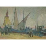 Gianni Minecco (20th Century), "Sottomarina", oil on board, signed and titled lower right, 20 x 28.5