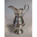 A silver baluster shaped cream jug, 3.6ozt