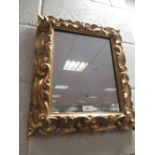 A gilt wood Florentine style wall mirror, 41 x 35cm