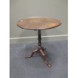 George III mahogany tripod table and another smaller (2)