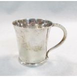 A George V Art Deco silver Christening mug by Henry George Murphy, Falcon Studios, London 1935, of