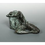 § Helen Sinclair, (British, born 1954), Lament, a bronze study of a female nude, 1994, cast draped