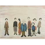 § Laurence Stephen Lowry, RBA, RA (British, 1887-1976) His Family signed in pencil lower right "L