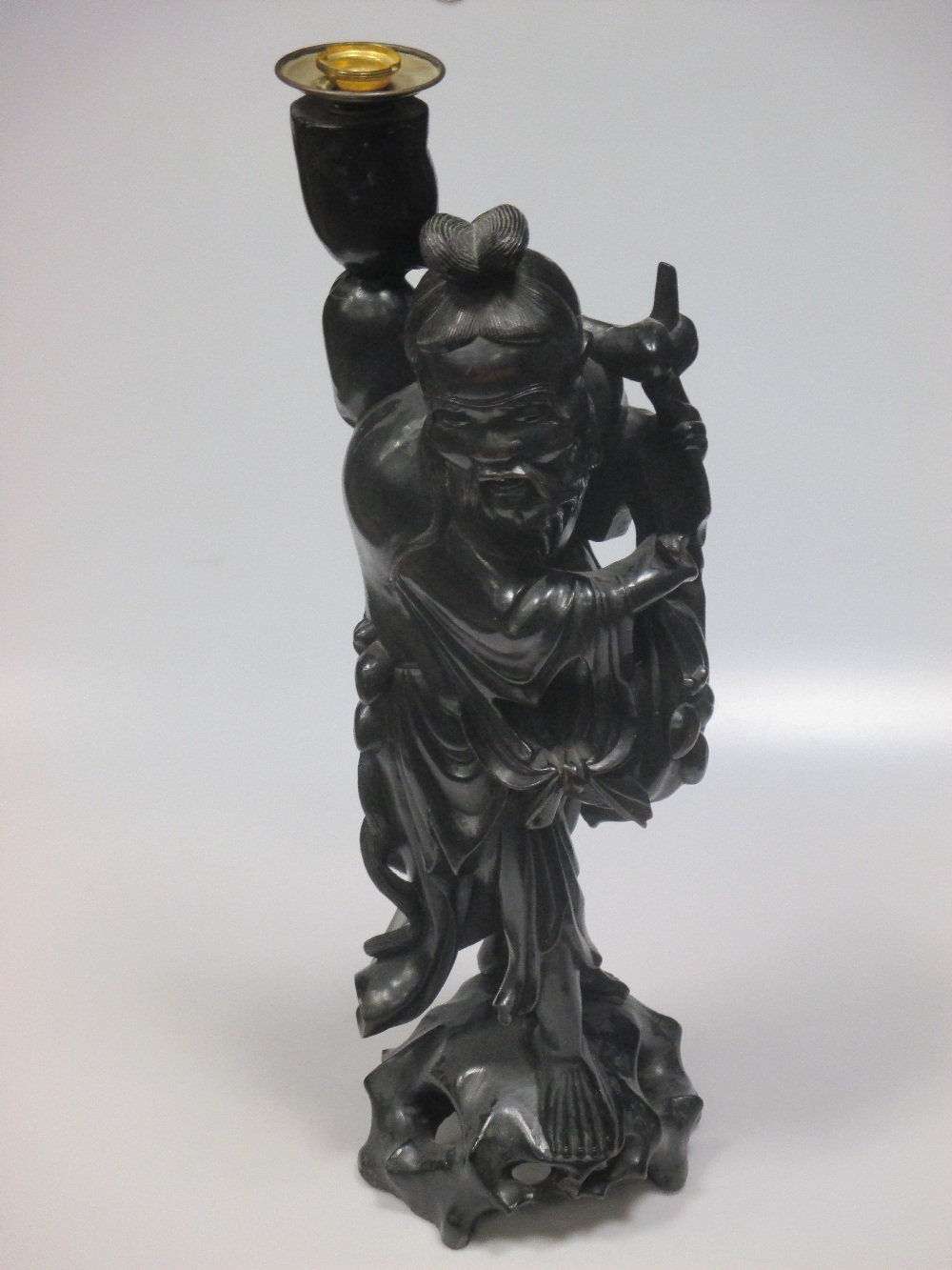 Chinese carved wood figures of The Immortals (6) - Image 4 of 4