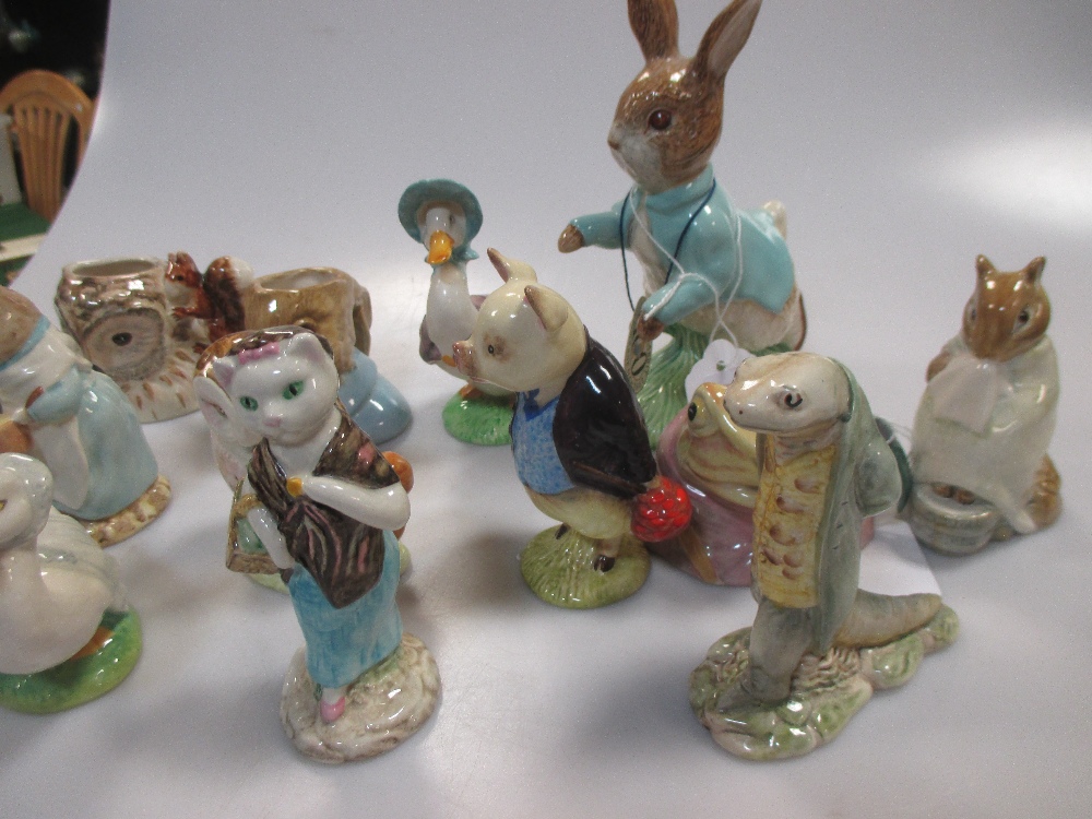 A collection of Beswick Beatrix potter figures, 9 figures with gold oval backstamp c1955-72 to - Image 8 of 8