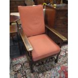 An Edwardian reclining chair