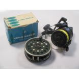 Various multiplier reels and a Shakespeare Beaulite fly reel, (Qty)