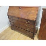 A mahogany bureau, 103 x 107 x 53cm