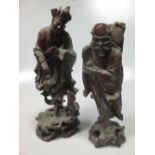 Chinese carved wood figures of The Immortals (6)