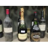Various bottles of port and wine to include Chateau Chillas 1985, Medoc 1981 etc (13)