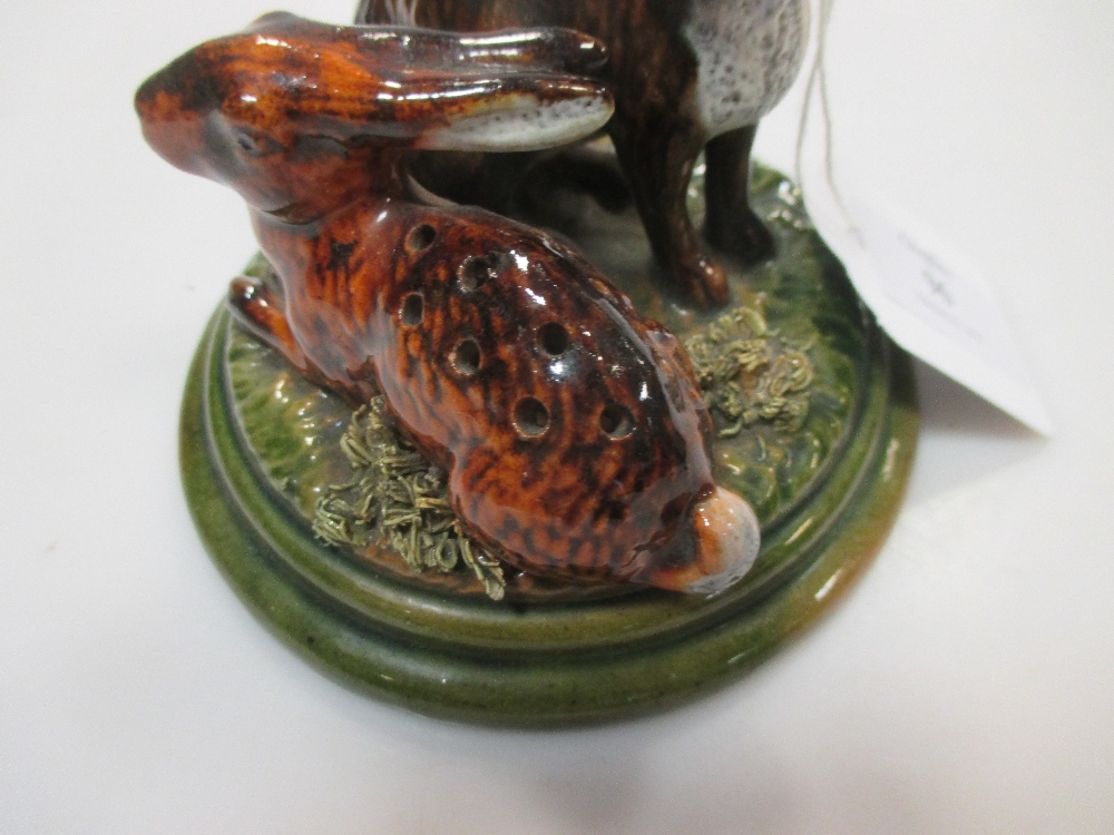 Pottery hares pin holder - Image 4 of 4