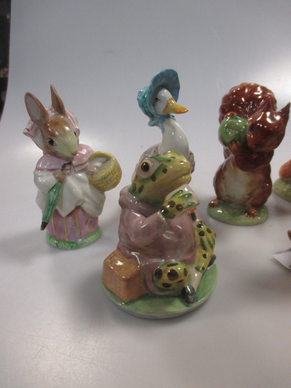 A collection of Beswick Beatrix potter figures, 9 figures with gold oval backstamp c1955-72 to - Image 2 of 8