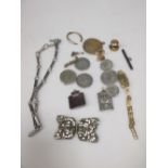 A small box of odd and scrap jewellery