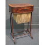 A Regency coromandel sewing table