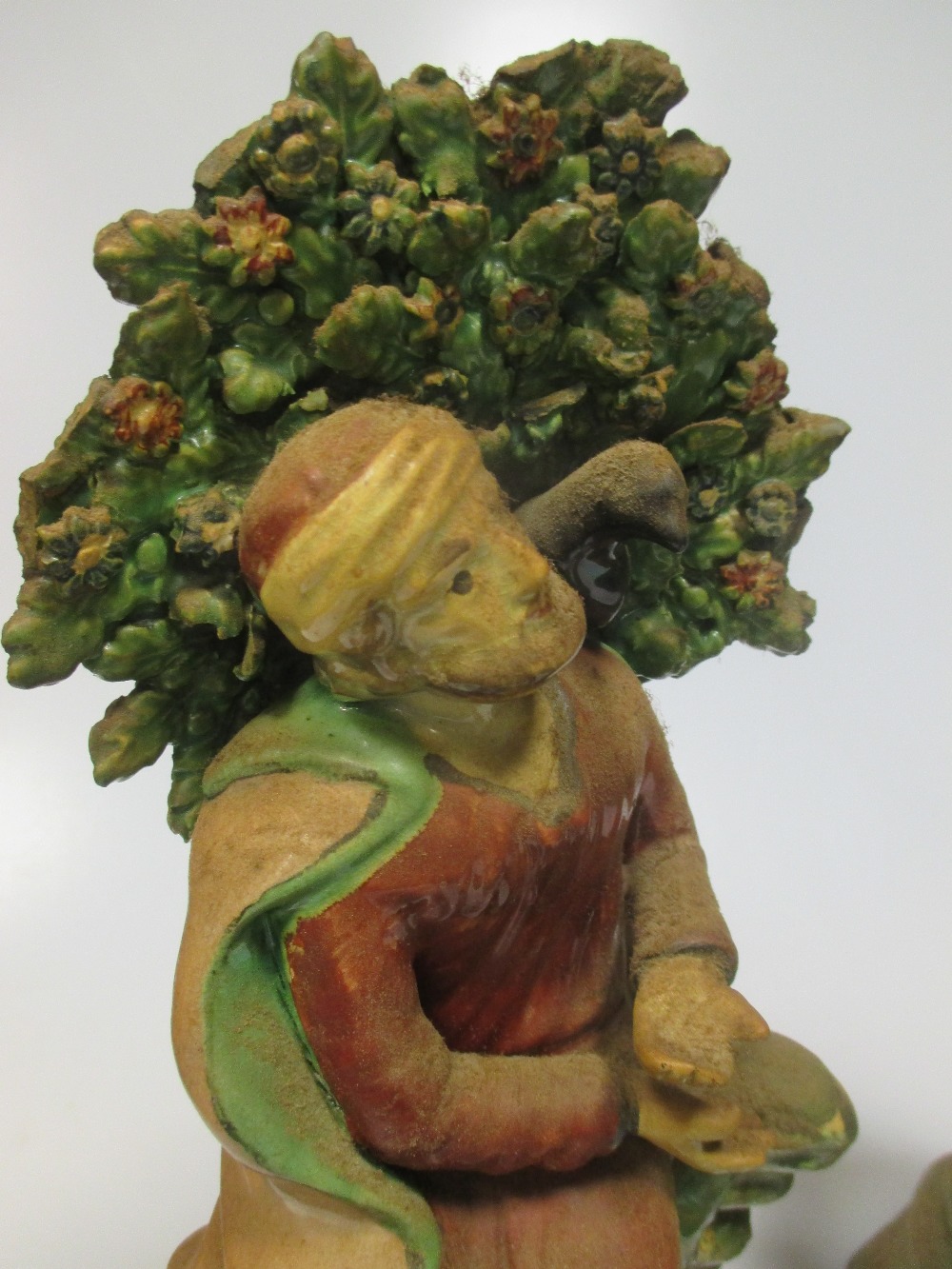 A Staffordshire figure group of Elijah, a pearlware figure emblematic of 'Winter', seven other - Image 2 of 5