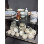 Collection of Oriental china, including blue and white and eggshell teawares