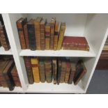 Church literature, mostly leather bound, a mixed assortment of mostly 19th century books,