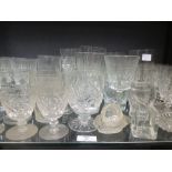 A collection of 19th century and later glassware