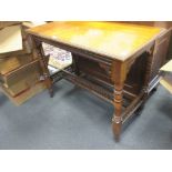 A Victorian side table with undertier, 72 x 91 x 45cm