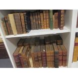 Literature, mostly leather bound, a mixed assortment of mostly 19th century books, including odd