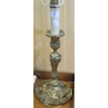 An ormolu Rococo style table lamp