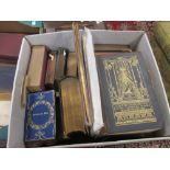 A Victorian album of crests; various loose 19th century small prints; and cloth bound literature