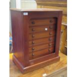 A Victorian mahogany collector's cabinet with 8 drawers, 57 x 46 x 29cm