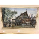 F. Fenton, Sadler's Wells in 1847, watercolour, signed dated 1896