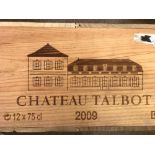 Chateau Talbot, St Julien 4eme Cru 2009, 12 bottles in owc
