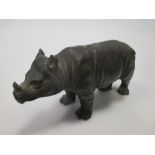 A bronze model of a Rhinoceros approx 5cm high