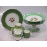 Five Royal Worcester dinner plates together with a part porcelain dinner & tea service