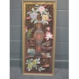 Two-sided chinese carved screen, 103 x 45cm