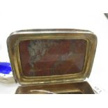 A silver and blue enamel pill box, a silver and tortoiseshell pill box, another with inset agate