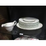 A Marlborough old English Ironstone part dinner service decorated with fish comprising two oval