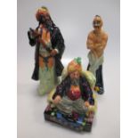 Five Royal Doulton figures; Abullah, Cobbler, Blue Beard, Carpet Seller, The Genie (1982)