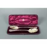 A pair of George III silver table spoons with later decoration, by George Smith & William Fearn,