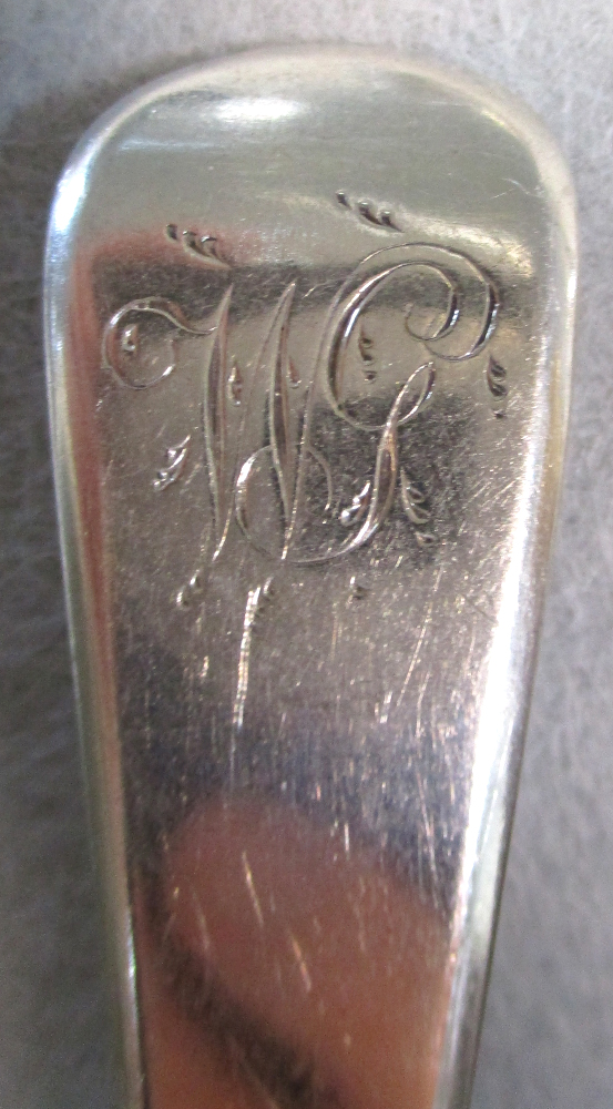 A set of eleven George III silver tablespoons, probably by William Eaton, London 1801, 'Old English' - Image 3 of 4