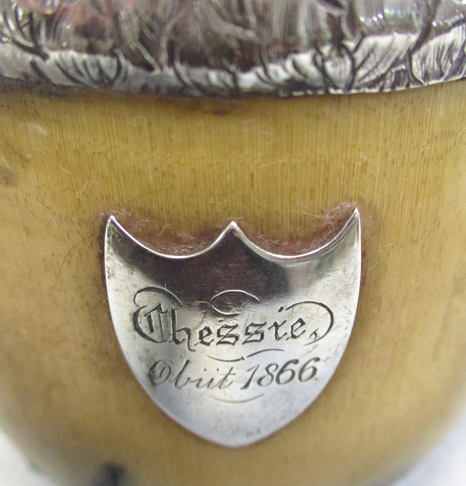 A Victorian silver mounted horse's hoof inkwell, by George Unite, Birmingham 1873, with fully marked - Image 2 of 7