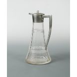 A George V silver mounted cut glass claret jug, by John & William Deakin, Sheffield 1910, of