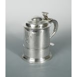 A George I Britannia silver lidded tankard, by Robert Timbrell & Joseph Bell I, London 1715,