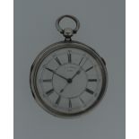 L.P. Merar - A Victorian silver open faced chronograph pocket watch, the case, 60mm diameter, by