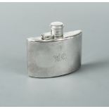 A George V miniature spirit hip flask, by Daniel & Arter, Birmingham 1916, of rectangular form and