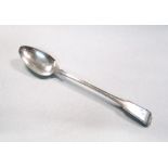 A George III heavy gauge silver basting spoon, by Richard Crossley, London 1802, 'Fiddle and Thread'