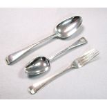 A 69 piece harlequin set of silver flatware, 'Old English' pattern comprising twelve table forks