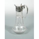 A late Victorian silver plated claret jug, circa 1890, by William Fairbairns & Sons of London, of