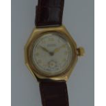 Rolex - An 'Oyster' gentleman's wristwatch, circa 1935, the signed circular parchment coloured dial,