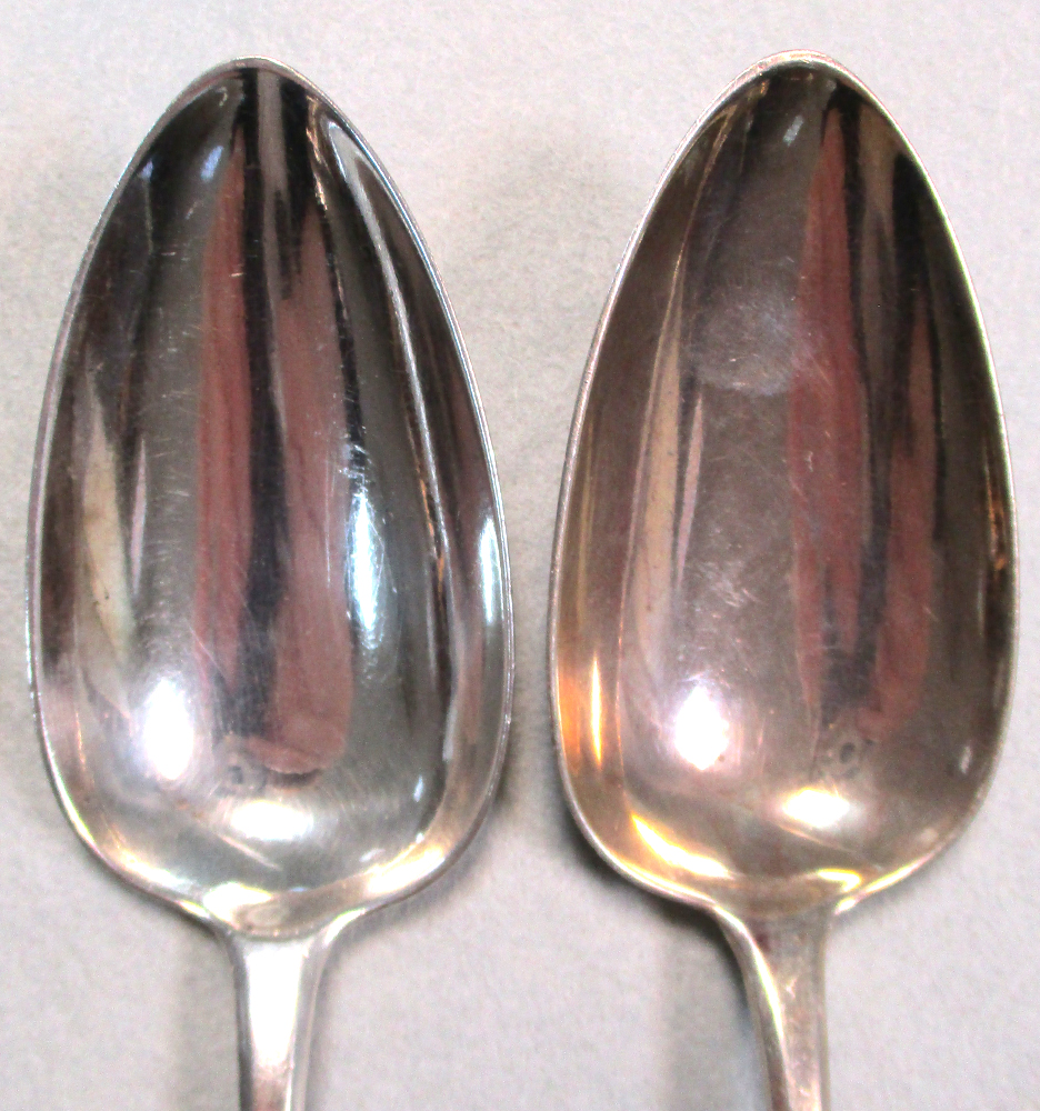 A set of eleven George III silver tablespoons, probably by William Eaton, London 1801, 'Old English' - Image 2 of 4