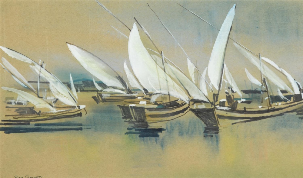 § Roy Frederick Carnon (British, 1911-2002) Sailing boats signed lower left "Roy Carnon" watercolour