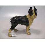 A cast iron pug dog approx 24.5cm high