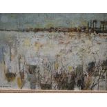 Thomas Swimmer (British, b.1932) 'Winter Fields', signed and dated '1959', oil on canvas, 38 x 61cm